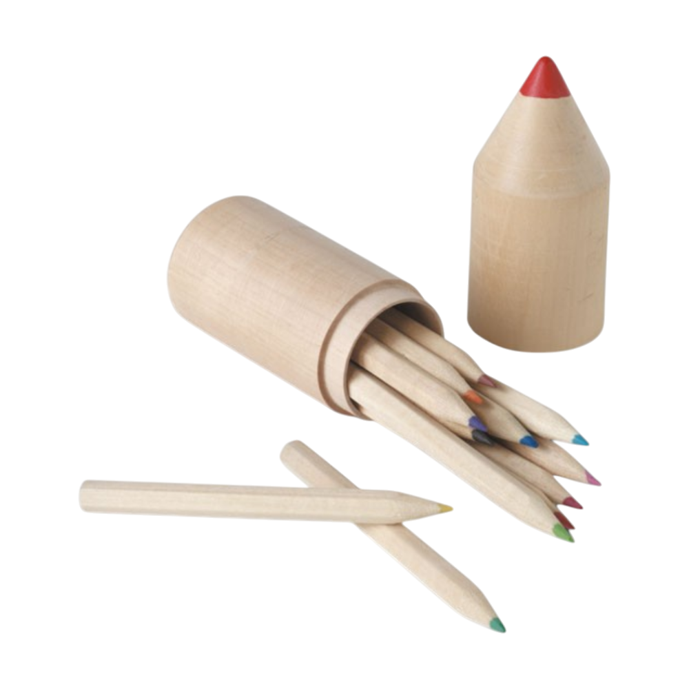 12 pencils in wooden box [coloret12pencilsinwoodenbox]
