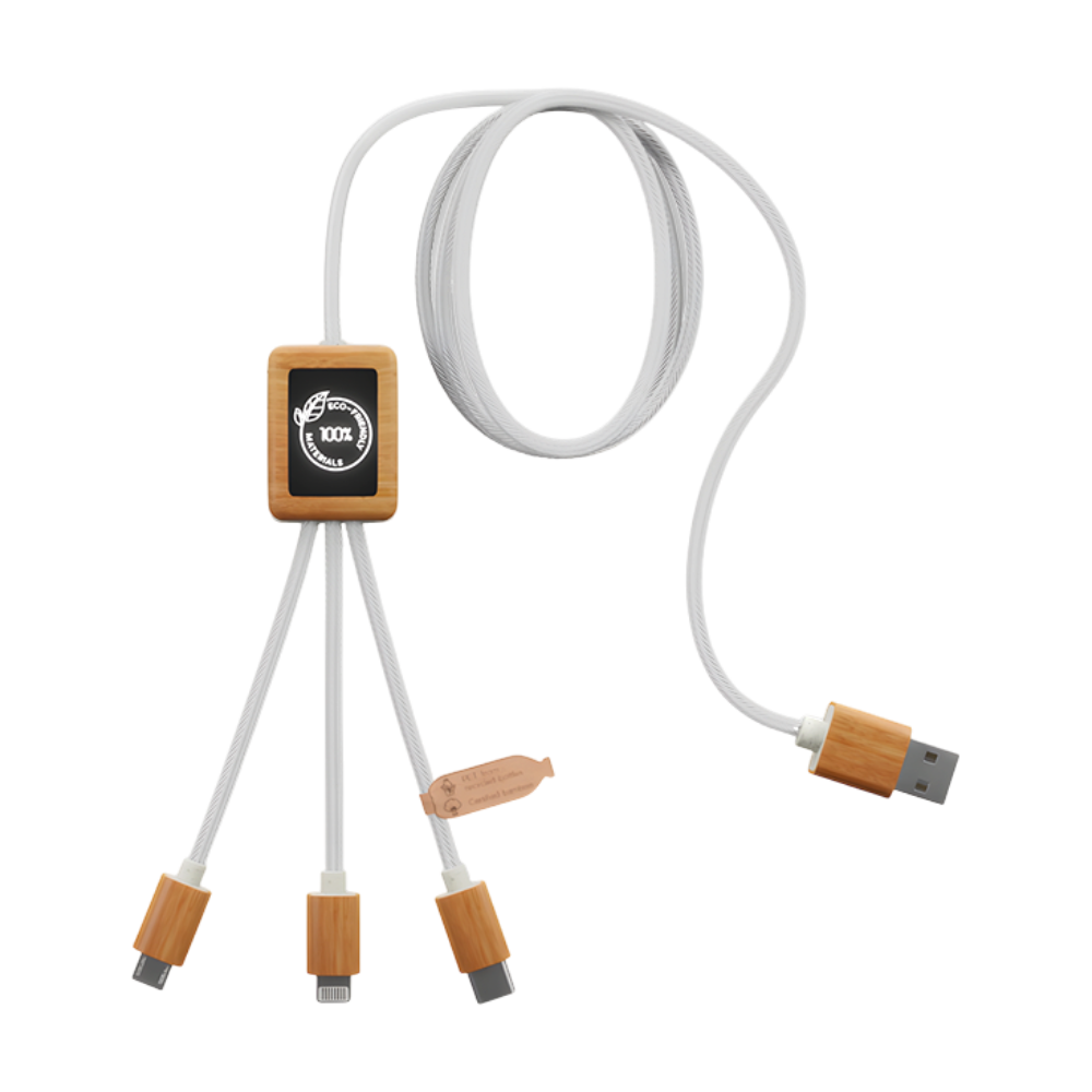 3-in-1 rPET Light-Up Logo Charging Cable [scxdesignc3in1rpetlightuplogocablesquaredbamboo]