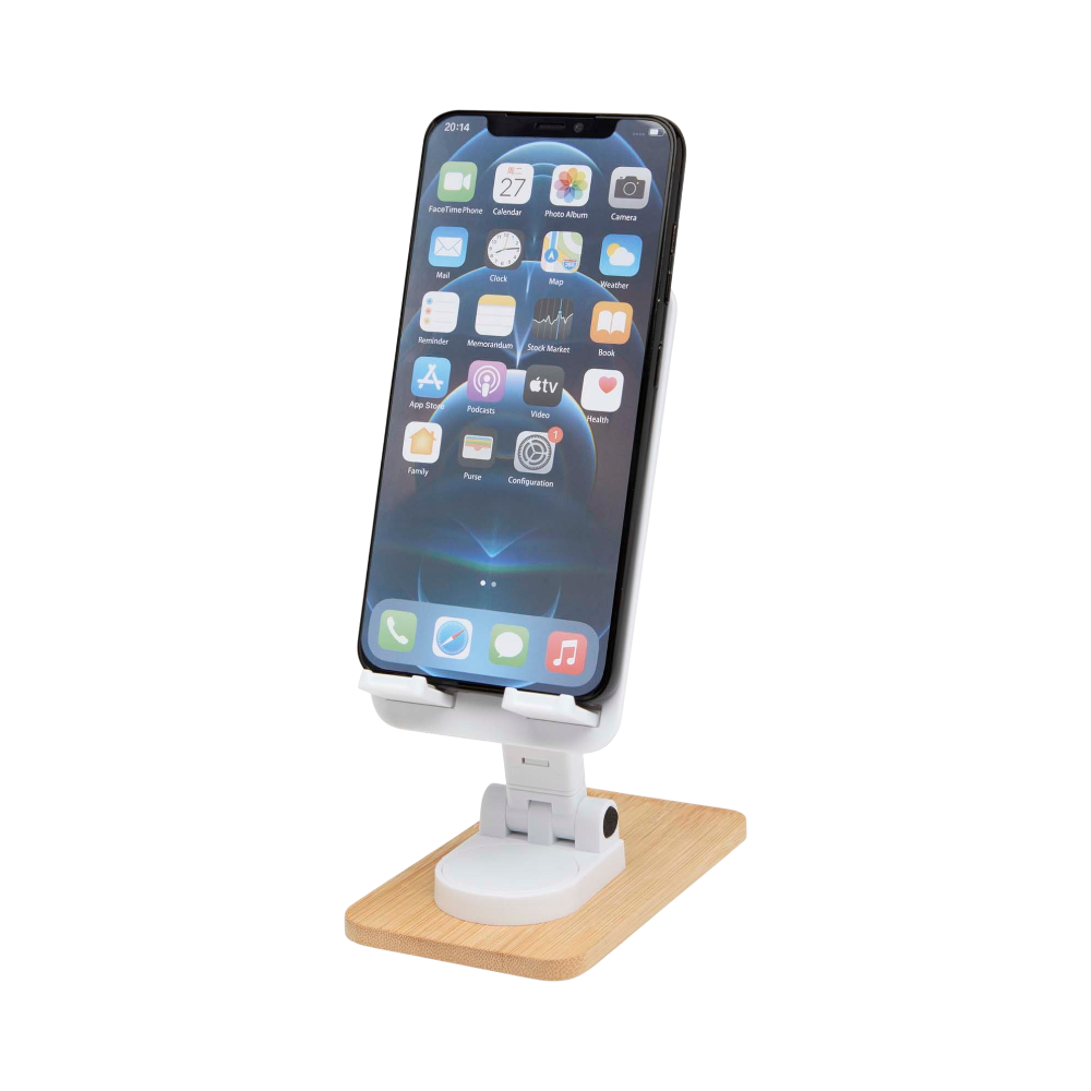 Alfirk Recycled Plastic Desk Phone Stand [alfirkrecycledplasticfoldeabledeskphonestandwithbamboodetails]