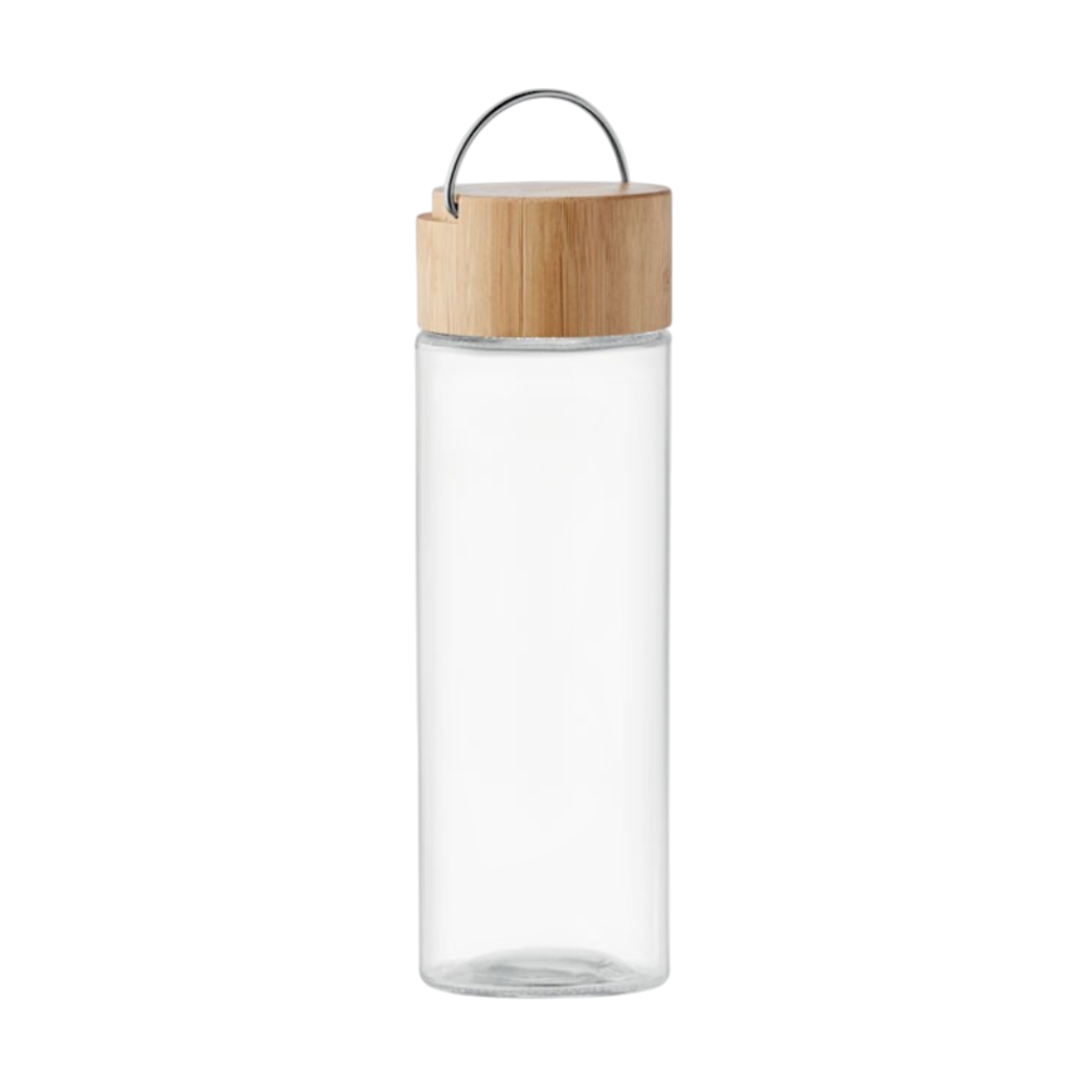AMELAND Glass Bottle Bamboo Lid [amelandglassbottle500mlbamboolid]