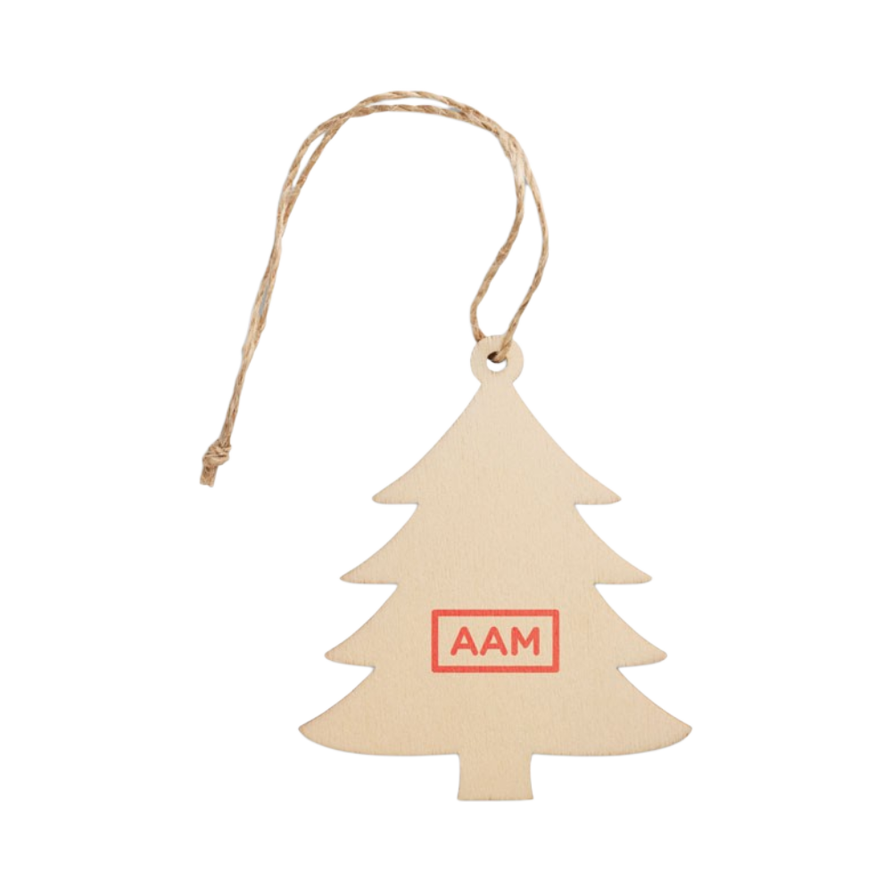 ARBY Wooden Tree Shaped Hanger [arbywoodentreeshapeddecorationhangerwithjutecord]
