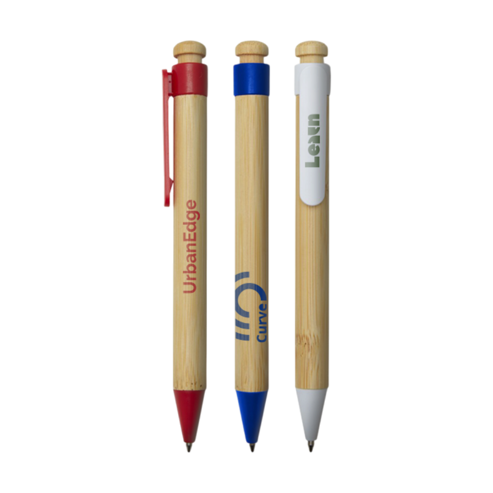 Bamboo and Recycled Plastic Ballpoint Pen [bambooandrecycledplasticpen]