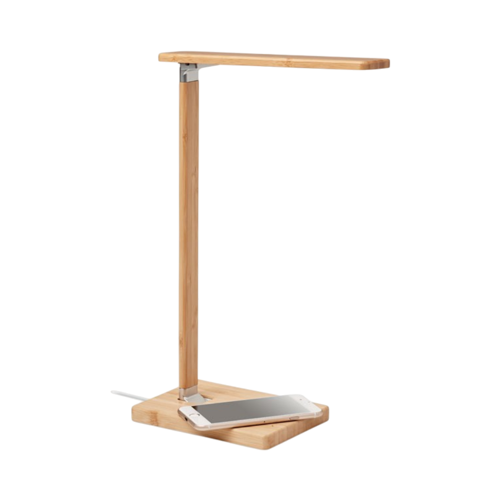 Bamboo Desktop Light and Charger [neatlightdesktoplightandcharger10w]