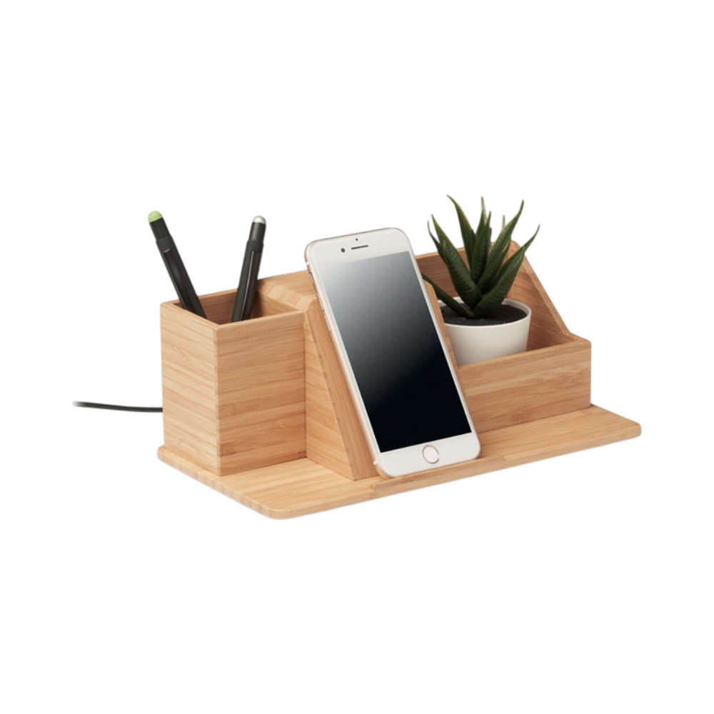 Bamboo Desktop Wireless Charger [groovydesktopwirelesscharger15w]