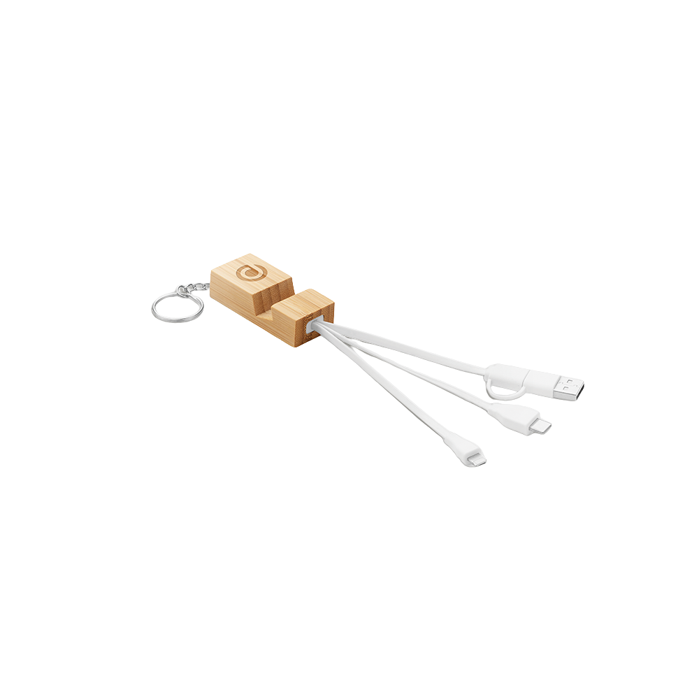 Bamboo Key Ring, Cable and Phone Stand [clauercbambookeyringandstand]
