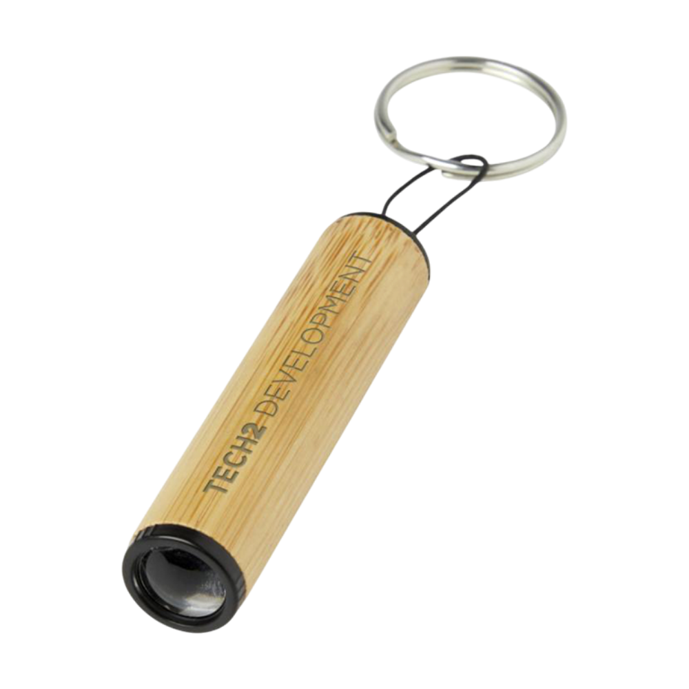 Bamboo Key Ring with Light [canebambookeyringwithlight]