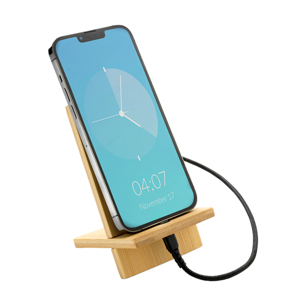 Bamboo Phone Stand in Kraft Box [bamboophonestandkraftbox]