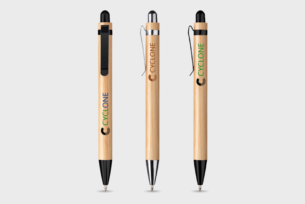 Bamboo Stylus Pen with Metallic Details [bostonbamboopen]