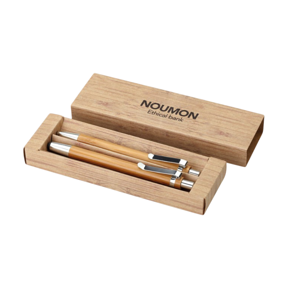 BAMBOOSET Bamboo Pen and Pencil Set [bamboosetbamboopenandpencilset]