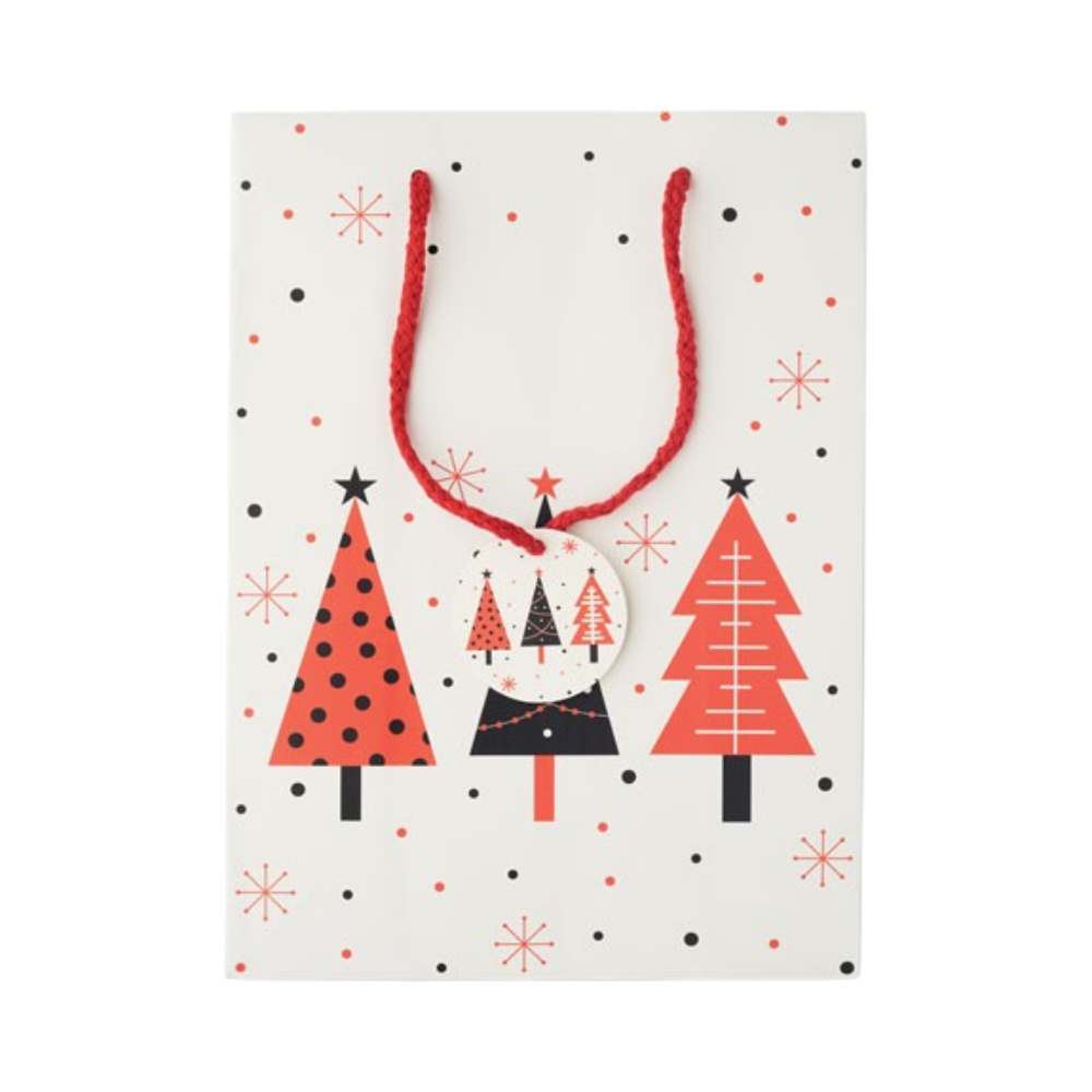 BOSSA MEDIUM Recycled Gift Paper Bag [christmasmediumgiftpaperbag30recycledwithtagincluded]