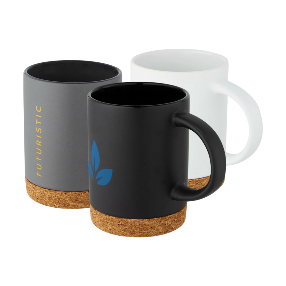 Chic Ceramic Mug with Cork Base 425 ml