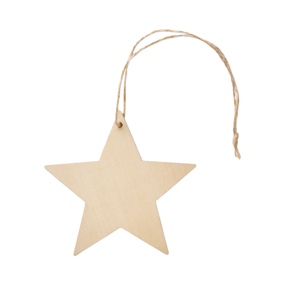 ESTY Wooden Star Shaped Hanger [estywoodenmdfstarshapeddecorationhangerwithjutecord]