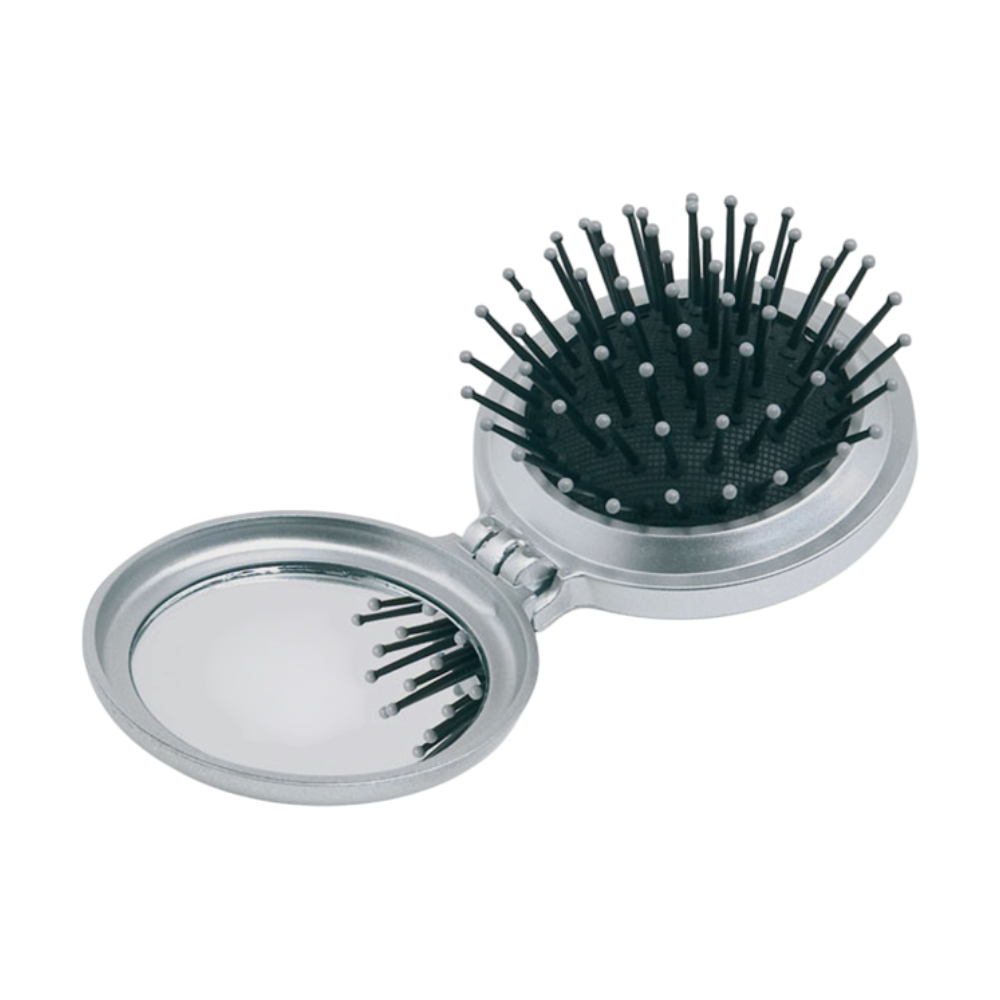 Foldable Brush & Mirror [bbeautyfoldablebrushmirror]