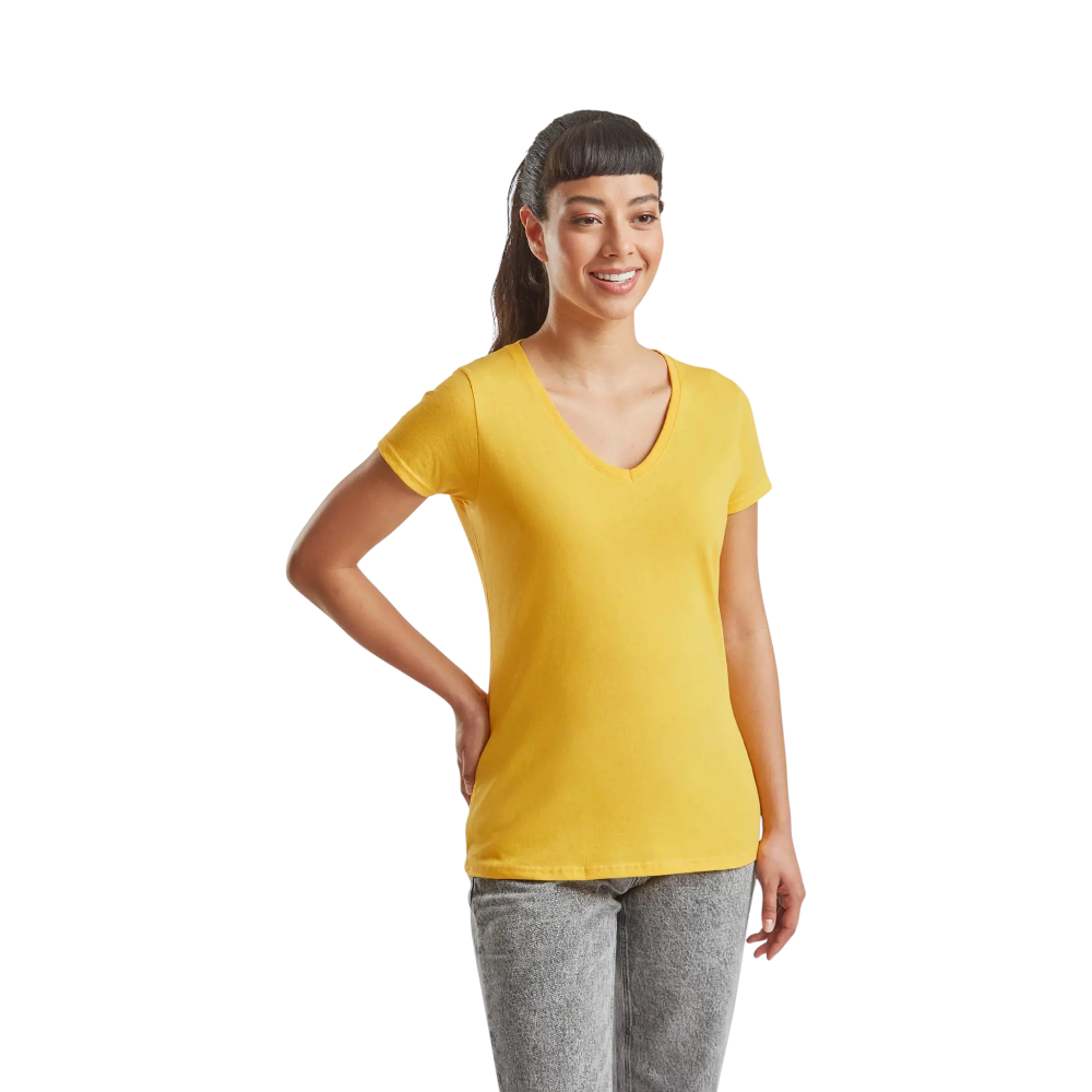 Fruit Of The Loom Ladyfit V-neck [fruitoftheloomladyfitvalueweightvneckt]