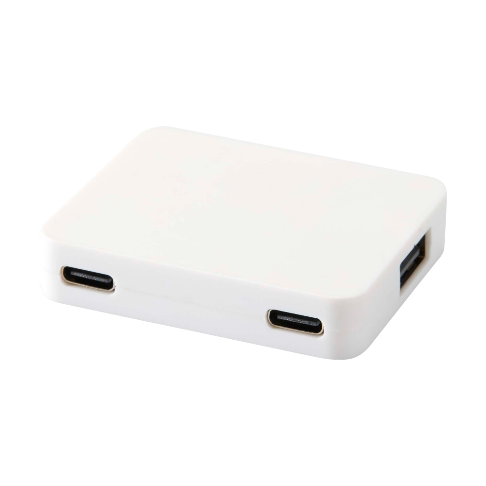 Gaia 4-Port USB Hub [gaia4portusbhubwithusbaandtypecoutputanddualinputmadefromrecycledplastic]