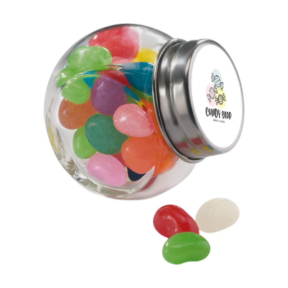 Glass jar with Colourful Sweets [glassjarjellybeans]