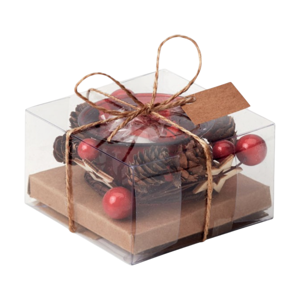 Glass Soda Lime Christmas Candle Holder [bougiechristmascandleholder]