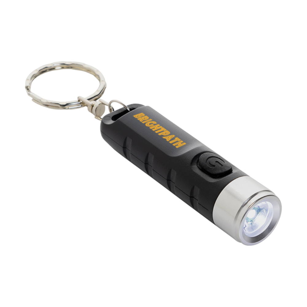 Globix RCS Recycled Plastic USB Rechargeable Keychain Torch [globixusbrechargeablekeychaintorch]