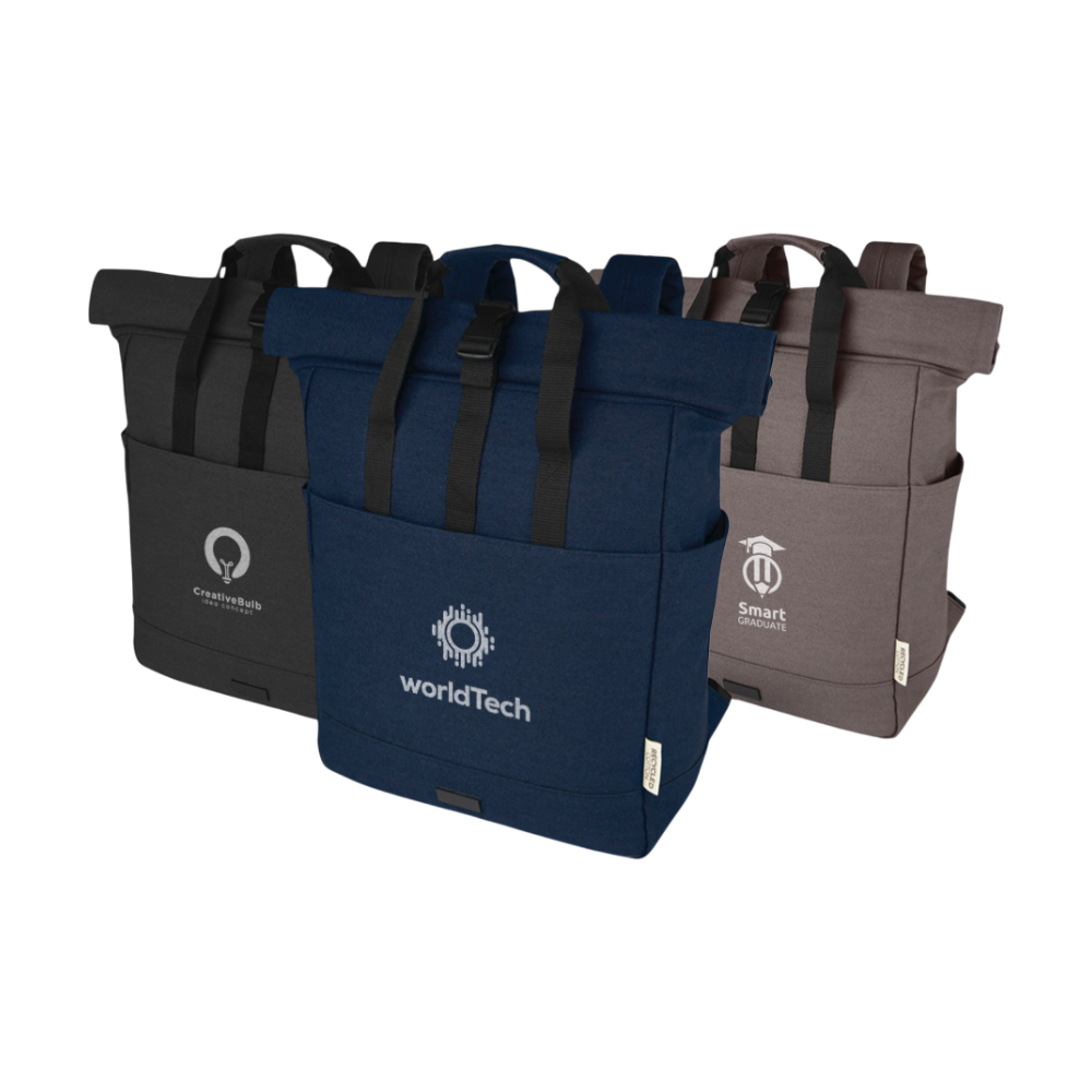 GRS Recycled Canvas Roll-top Laptop Backpack [joey15grsrecycledcanvasrolltoplaptopbackpack]