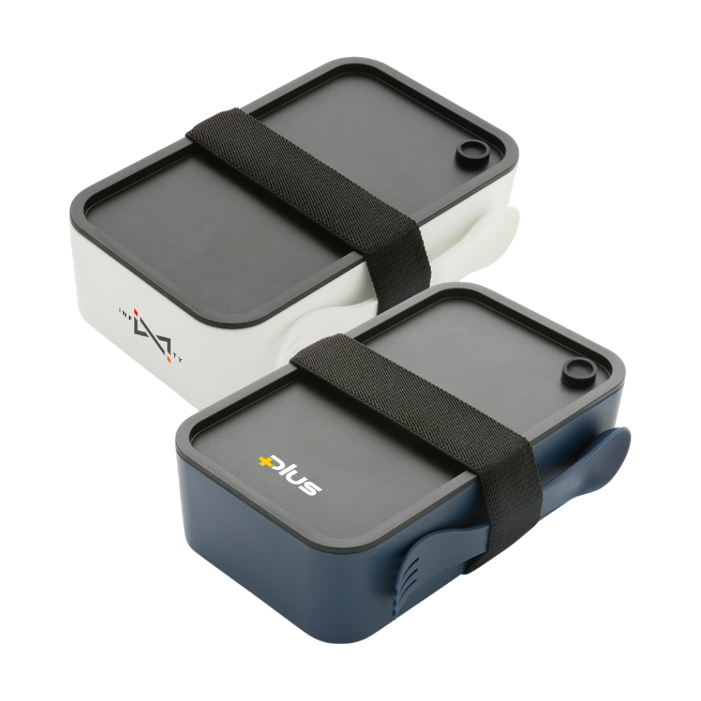 GRS Recycled PP Lunch Box with Spork [grslunchboxwithspork]