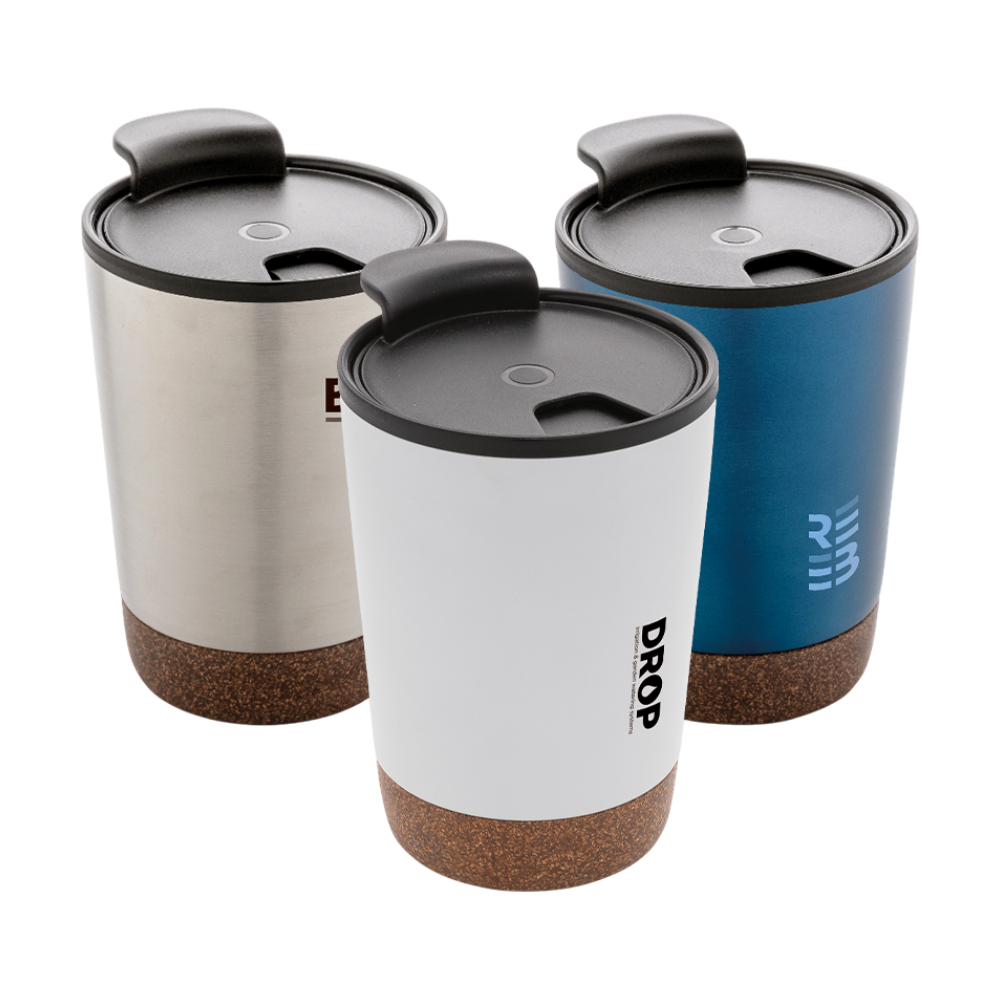 GRS RPP stainless steel cork coffee tumbler | 300 ml [grsstainlesssteelcoffeetumbler]