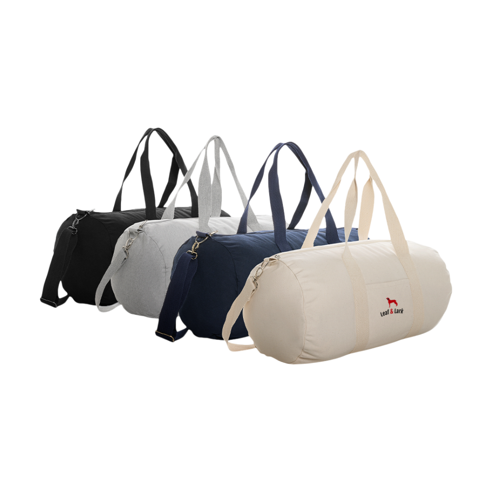 Impact Aware Recycled Canvas Duffel Bag [impactawarecanvasduffelbagundyed]