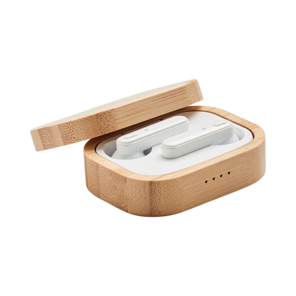 JAZZ Bamboo TWS Earbuds [jazzbambootwsearbudsinbamboocase]