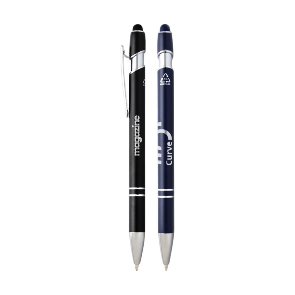 Kish Recycled Aluminium Ballpoint Pen [kishballpointpenwithsilverfinishblackink]