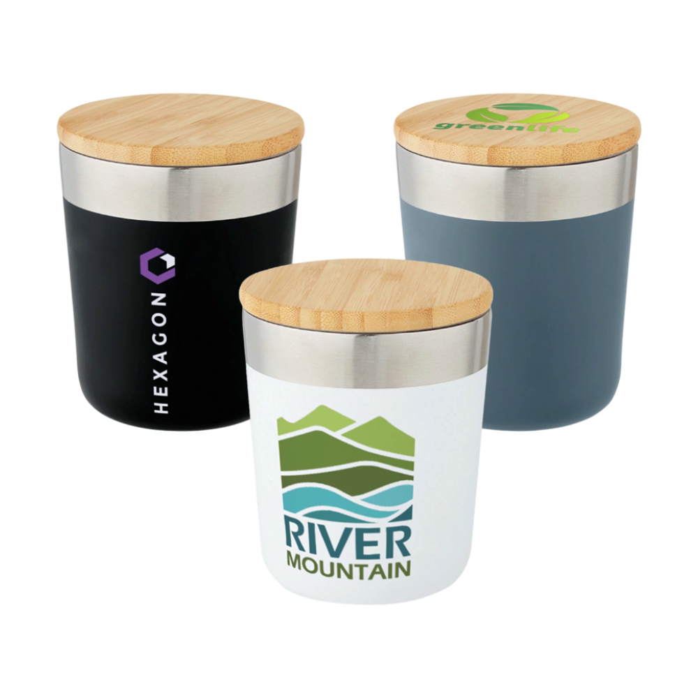 Lagan Copper Vacuum Insulated Stainless Steel Tumbler with Bamboo Lid 300 ml [lagan300mlcopperinsulatedtumbler]