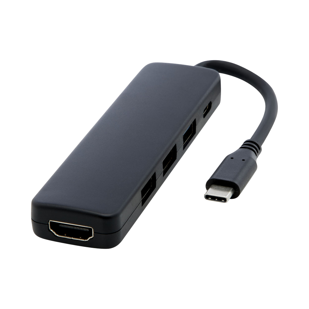 Loop RCS Recycled Plastic Multimedia Adapter [looprcsrecycledplasticmultimediaadapterusb2030withhdmiport]