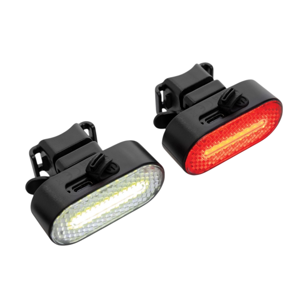 Lumino RCS Recycled Plastic USB Rechargeable Bike Light Set [luminorcsrecycledplasticusbrechargeablebikelightset]