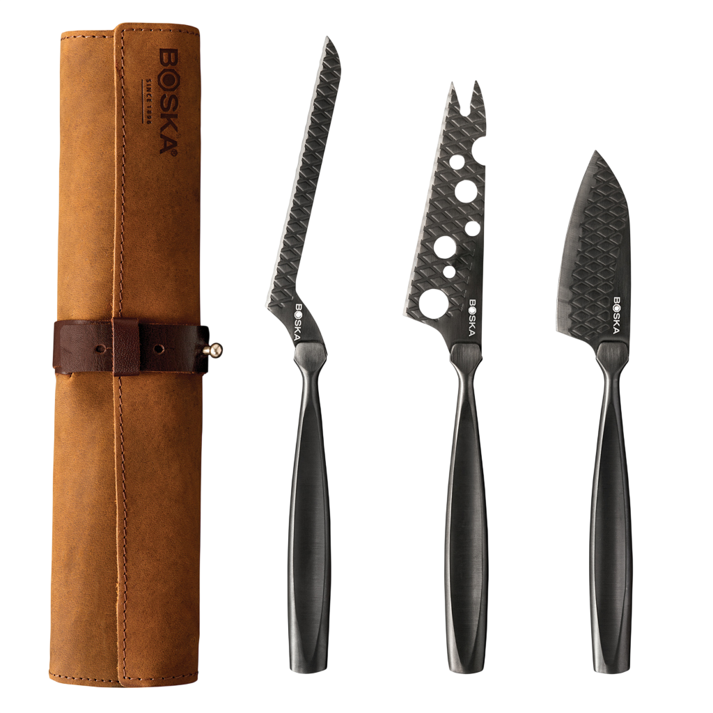 Monaco Plus Cheese Knife Gift Set [boskacheeseknifesetmonacoblack]