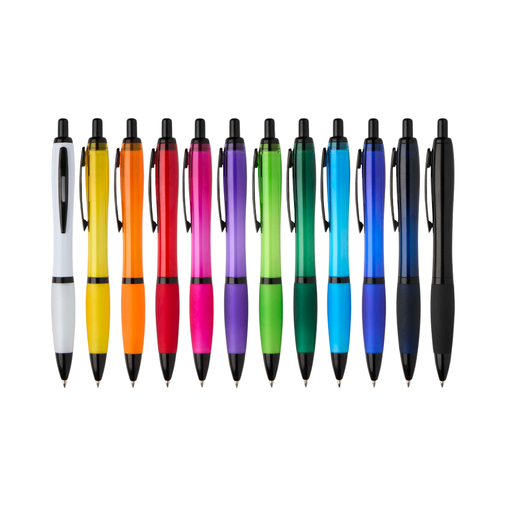 Nash recycled plastic ballpoint pen with black trims [nashrecycledplasticballpointpenwithblacktrims]