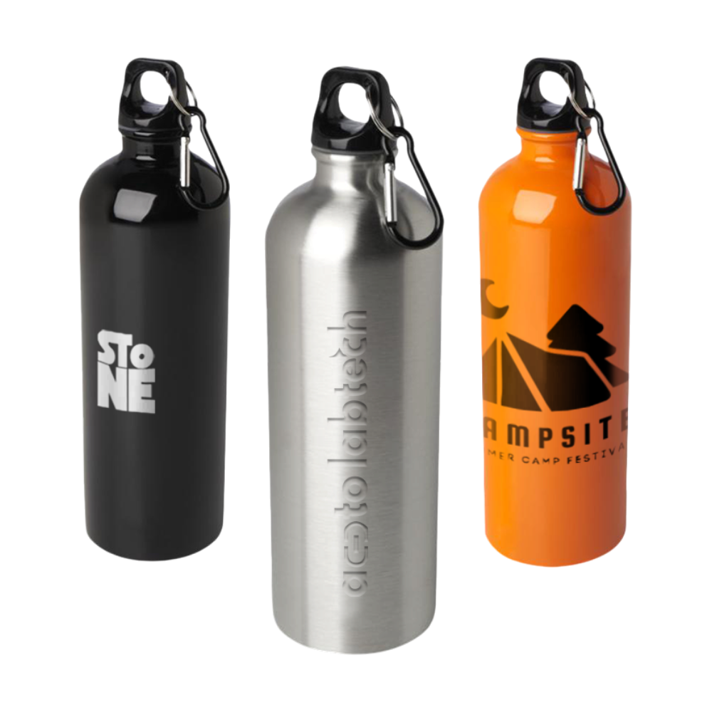 Oregon RCS Stainless Steel Water Bottle with Carabiner 750 ml [oregon750mlrcsstainlesssteelbottlecarabiner]