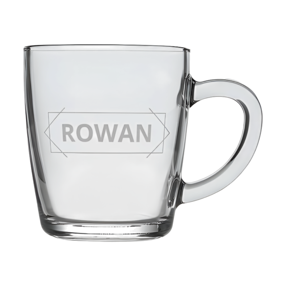 Personalised Engraved Glass Mug 320 ml [engravingteaglass32cl]