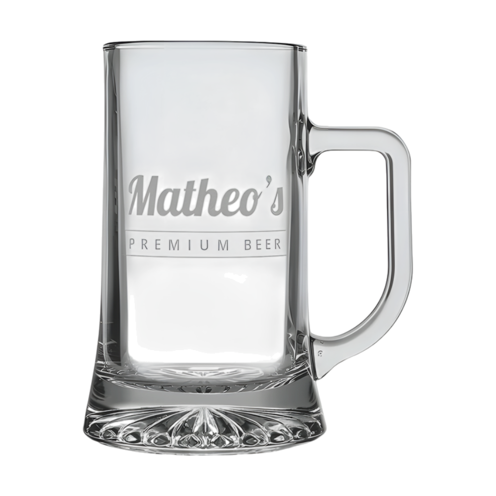 Personalised Engraved Glass Tankard [engravebeermug50cl]