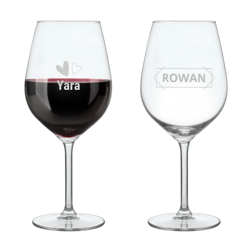 Personalised Red Wine Glass