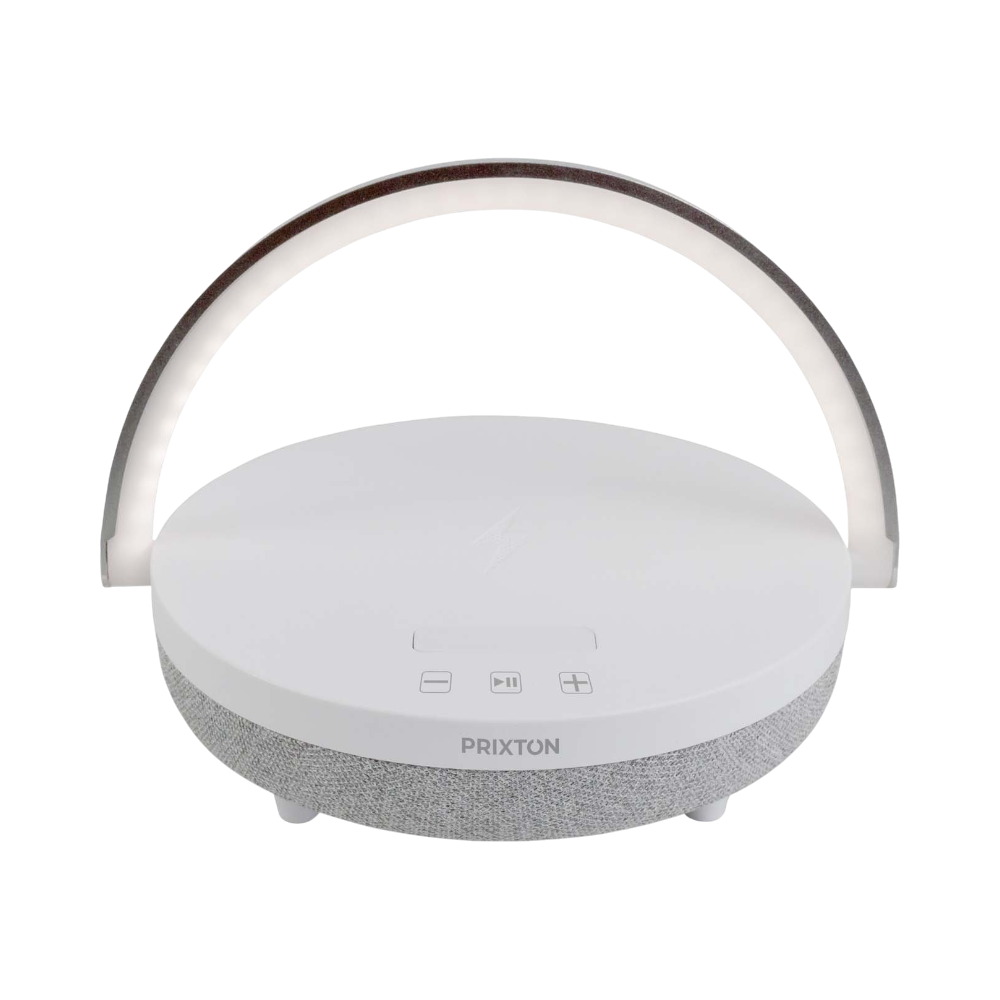 Prixton 4-in-1 Bluetooth Speaker with LED and Wireless Charging [prixton4in110wbluetoothspeakerwithledlightandwirelesschargingbase]