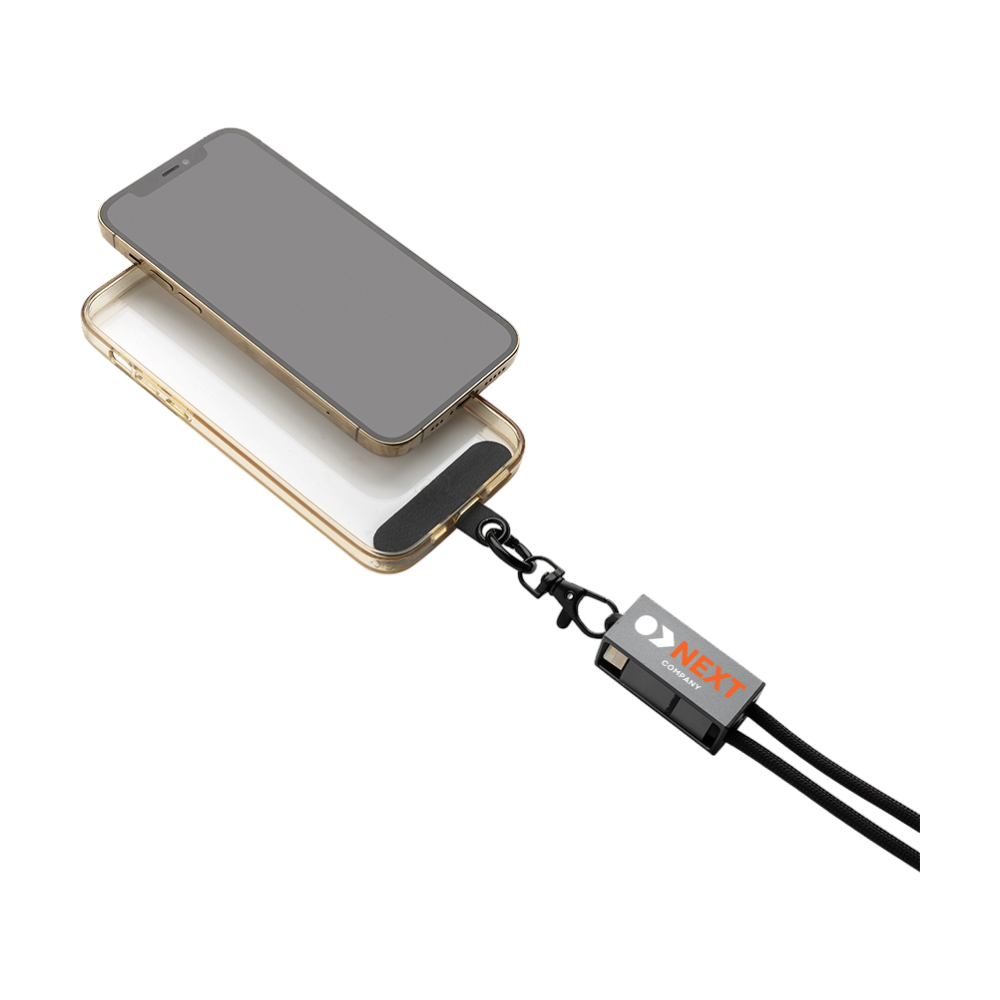 RCS recycled PET phone cord with 60W dual charge cable [recycledpetphonecordwith60wdualchargecable]