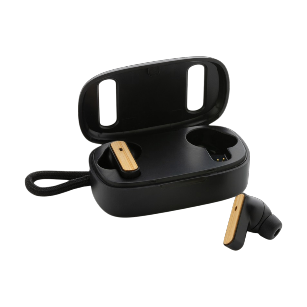 RCS Recycled Plastic & Bamboo TWS Earbuds [rcsrecycledplasticbambootwsearbuds]