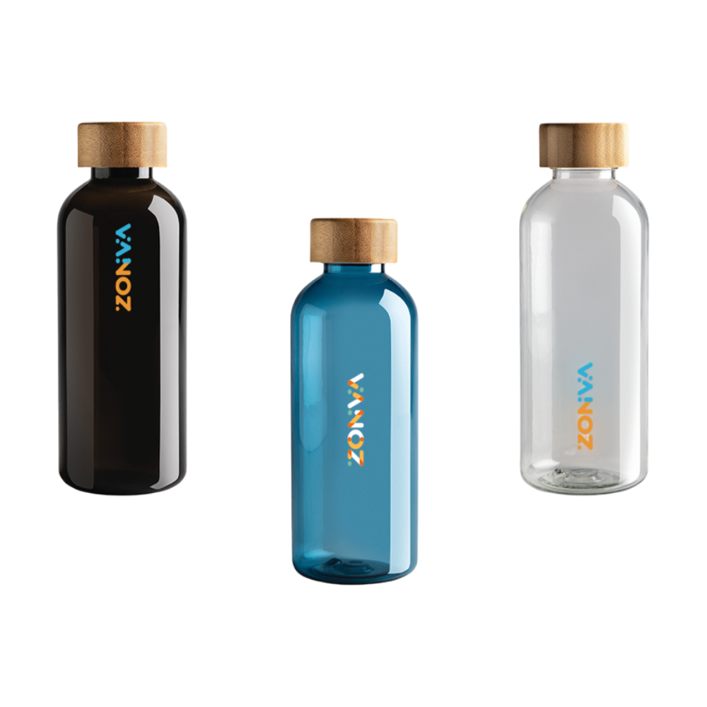 RCS RPET Bottle with Bamboo Lid [grsrpetbottlewithbamboolid]