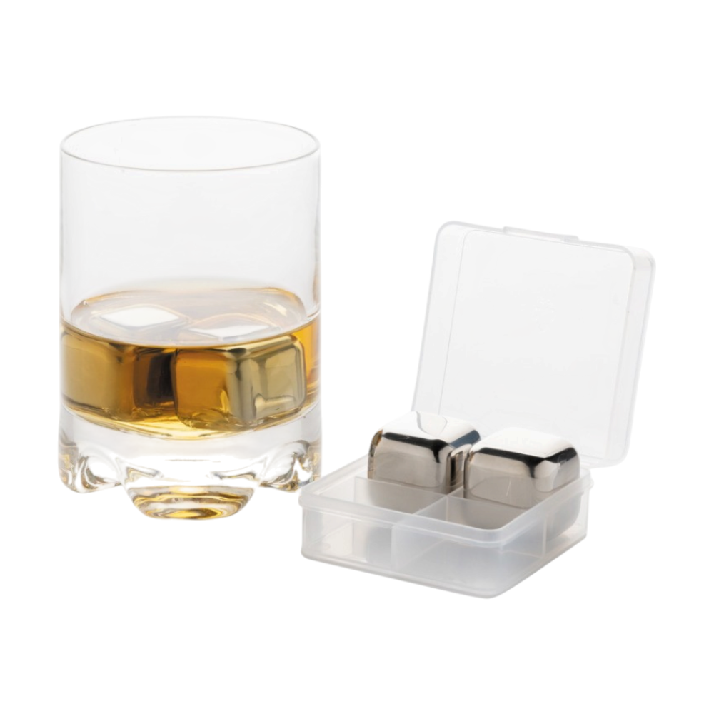 Re-usable Stainless Steel Ice Cubes [reusablestainlesssteelicecubes4pc]