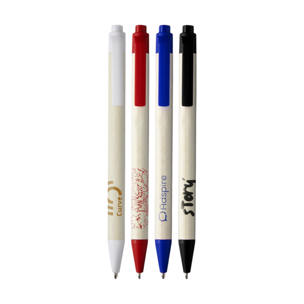 Recycled Carton & PLA Plastic Ballpoint Pen [dairydreamrecycledmilkcartonsballpointpenblackink]