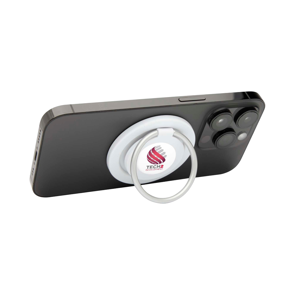Recycled Plastic Magnetic Phone Holder [albalirecycledplasticmagneticphoneholderwithringstand]