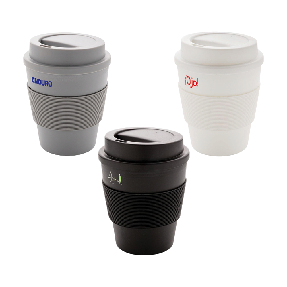 Reusable Coffee Cup with Screw Lid 350 ml [reusablecoffeecupscrewlid350ml]