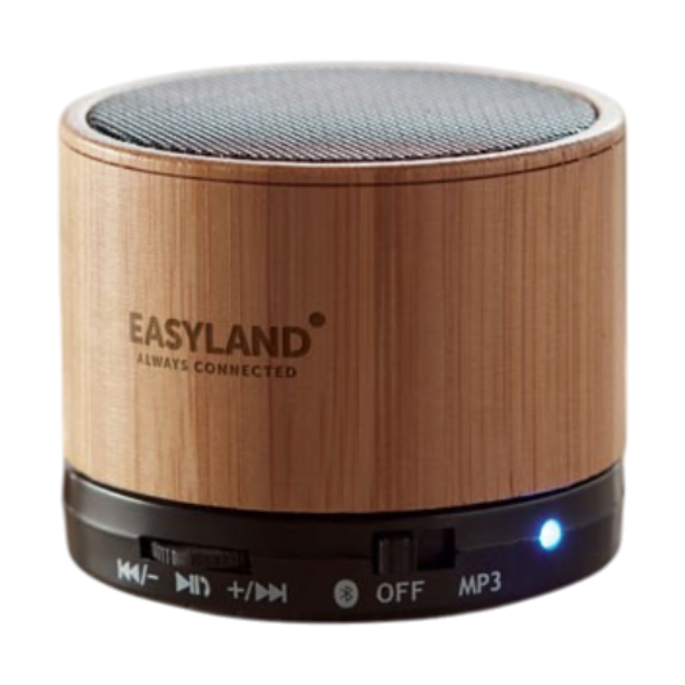 Round Bamboo Wireless Speaker [draadlozeluidspreker]