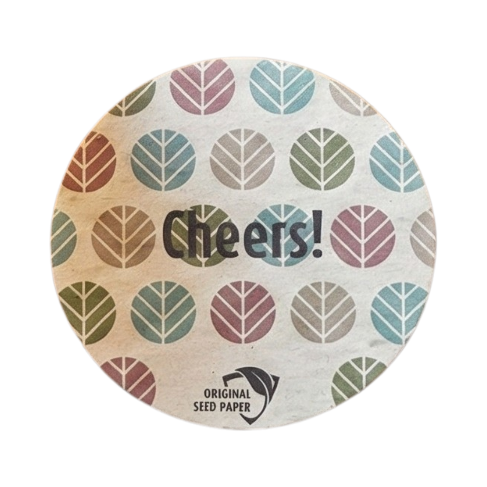 Round Seed Paper Coaster 90 mm