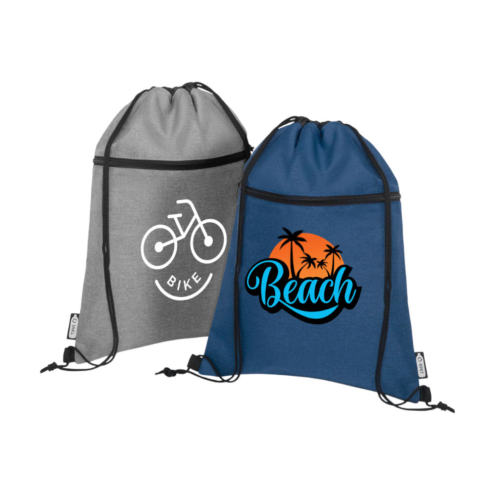 RPET Drawstring Bag with Zip