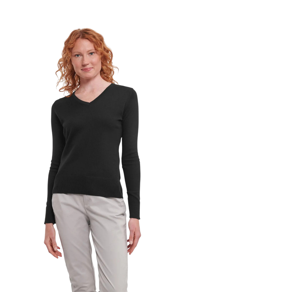 Russell Athletic Ladies Pullover [russellladiesvneckknittedpullover]