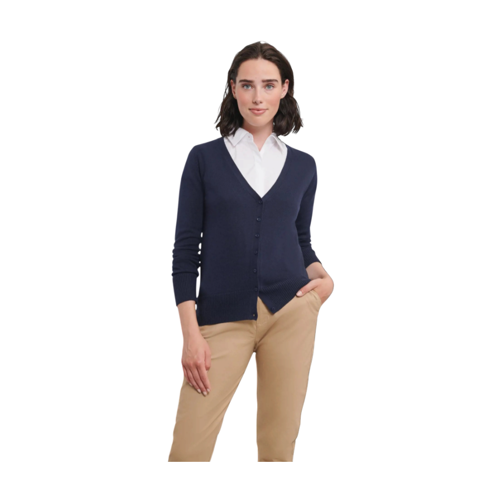 Russell Athletic V-Neck Cardigan [russellladiesvneckknittedcardigan]